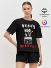 Женская пижама с шортами / КОТ ХЕВИ МЕТАЛ