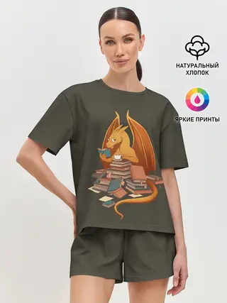 Женская пижама с шортами / Book Dragon