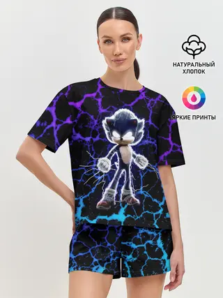 Женская пижама с шортами / SONIC МОЛНИЯ