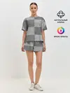 Женская пижама с шортами / Denim Patchwork