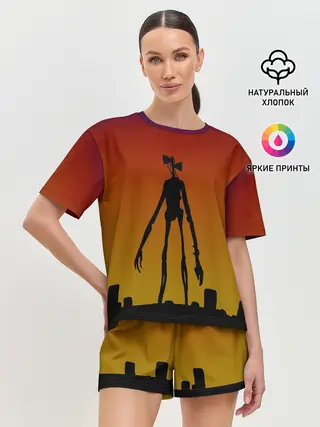 Женская пижама с шортами / СИРЕНОГОЛОВЫЙ | МОНСТР