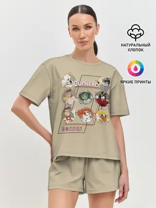 Женская пижама с шортами / Боссы caphead
