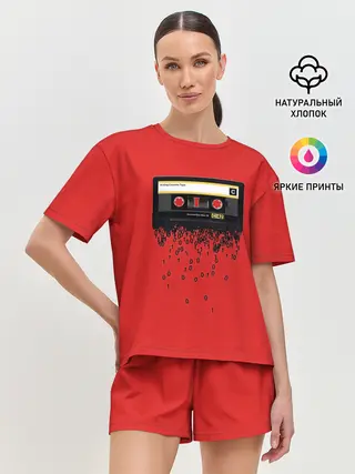 Женская пижама с шортами / The death of the cassette tape