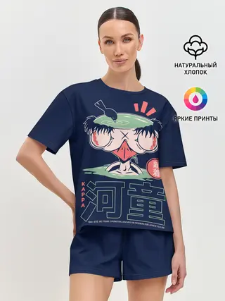 Женская пижама с шортами / Anime Kappa Demon Yokai
