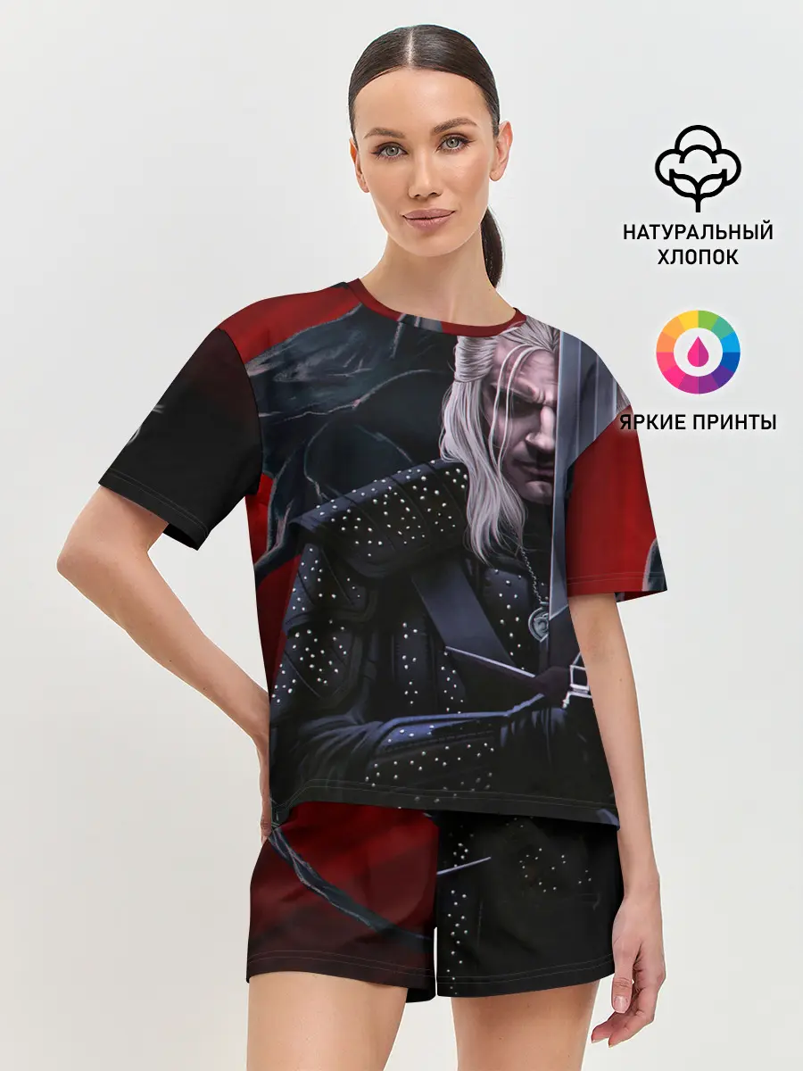 Женская пижама с шортами / Ведьмак Геральт