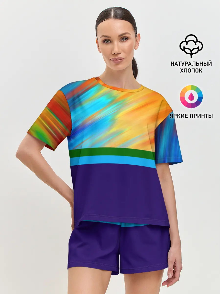 Женская пижама с шортами / Размытие