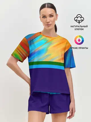 Женская пижама с шортами / Размытие