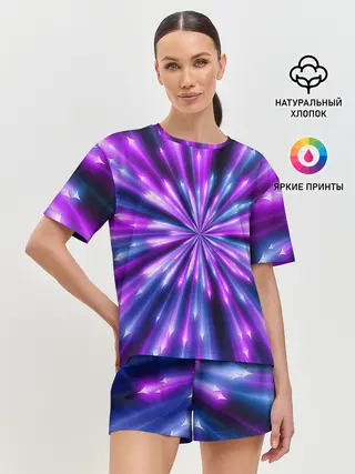 Женская пижама с шортами / Неоновые стрелы