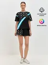 Женская пижама с шортами / MERCEDES / УЗОР / ЛИНИЯ АКВА