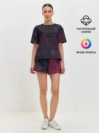 Женская пижама с шортами / Геометрический вальс