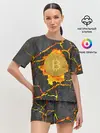Женская пижама с шортами / Вулканический Биткоин