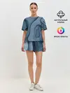 Женская пижама с шортами / Абстракция бумажные волны