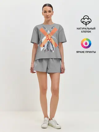 Женская пижама с шортами / лазурный путь