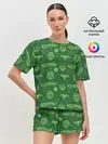 Женская пижама с шортами / Halo Pattern
