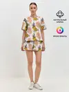 Женская пижама с шортами / Абстрактные ветви - узор