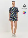 Женская пижама с шортами / Мультяшные планеты
