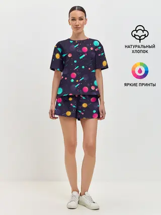 Женская пижама с шортами / Космические движения комет