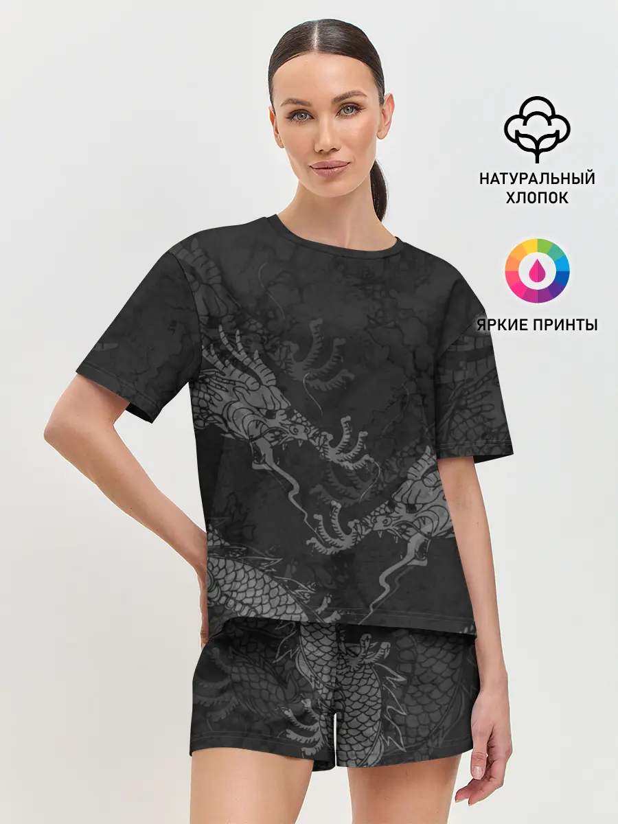 Женская пижама с шортами / Chinese Dragons