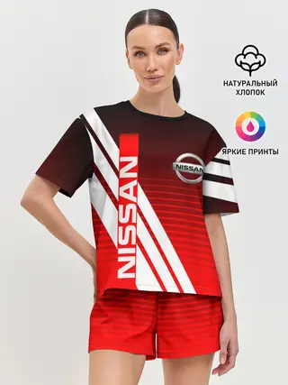 Женская пижама с шортами / NISSAN / НИССАН / СПОРТ