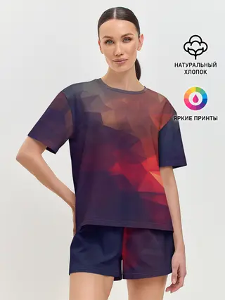 Женская пижама с шортами / Лавовый вектор