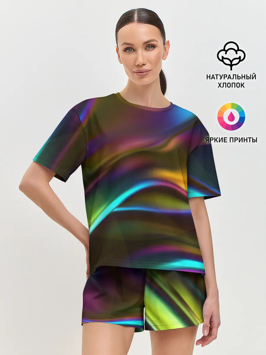 Женская пижама с шортами / Градиент