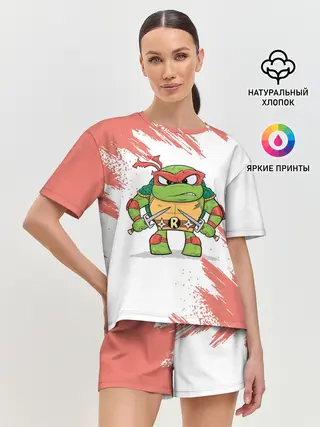 Женская пижама с шортами / ЧЕРЕПАШКИ НИНДЗЯ - РАФАЭЛЬ