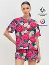 Женская пижама с шортами / Поле роз