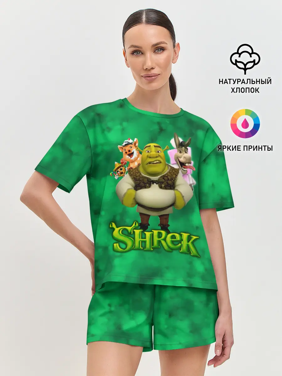 Женская пижама с шортами / ШРЕК