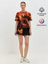 Женская пижама с шортами / Данте в огне