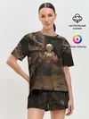 Женская пижама с шортами / Girl with crab