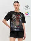 Женская пижама с шортами / Цветной тигр