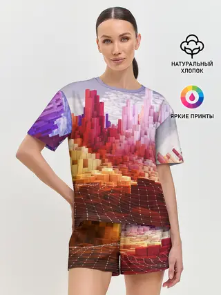 Женская пижама с шортами / Симуляция города