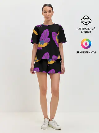 Женская пижама с шортами / Тропики