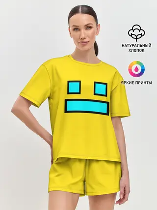 Женская пижама с шортами / Geometry Dash Smile