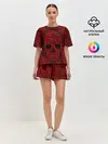 Женская пижама с шортами / ЦВЕТОЧНЫЙ ЧЕРЕП