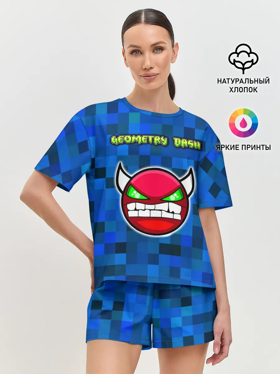 Женская пижама с шортами / Geometry Dash