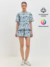 Женская пижама с шортами / Hockey Pattern