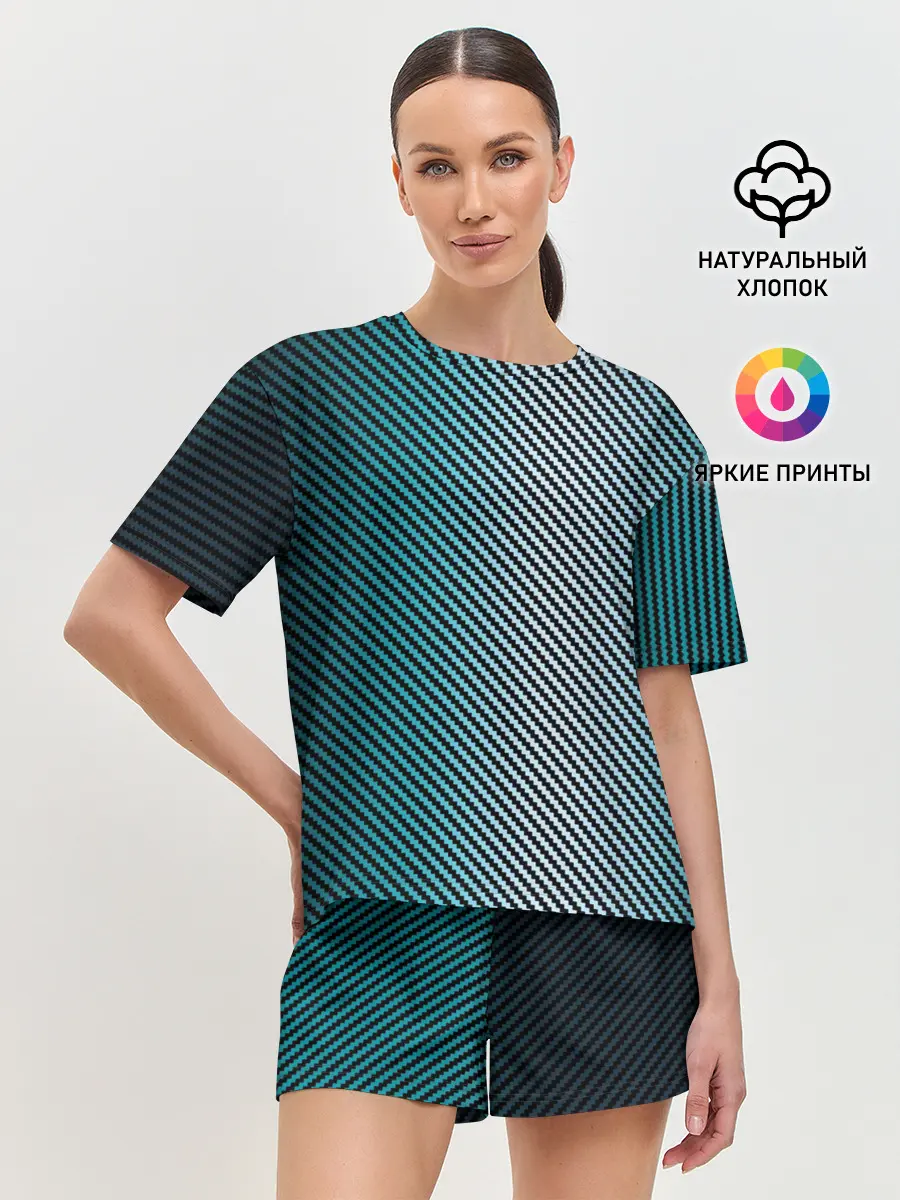 Женская пижама с шортами / Carbon Blue