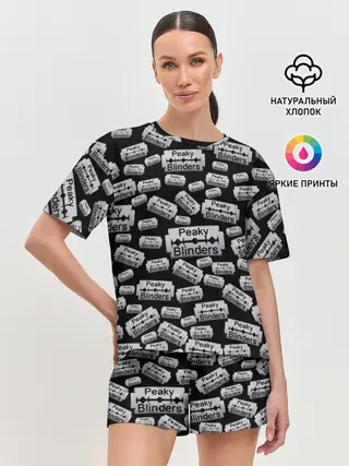 Женская пижама с шортами / Peaky Blinders Лезвие Паттерн