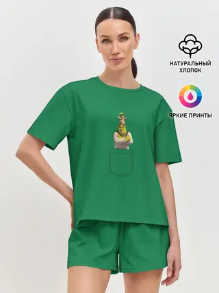 Женская пижама с шортами / Шрек. Трио в кармане