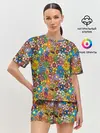 Женская пижама с шортами / Букет