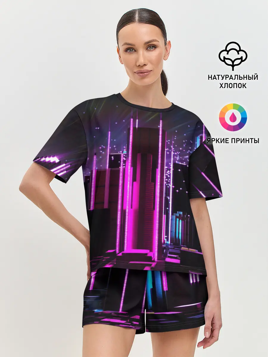 Женская пижама с шортами / PINK CITY