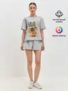 Женская пижама с шортами / Cat and Robot