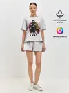 Женская пижама с шортами / Гию оберегает Танджиро и Незуко