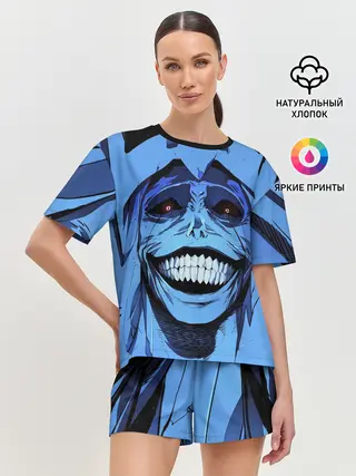 Женская пижама с шортами / ПОДНЯТИЕ УРОВНЯ В ОДИНОЧКУ