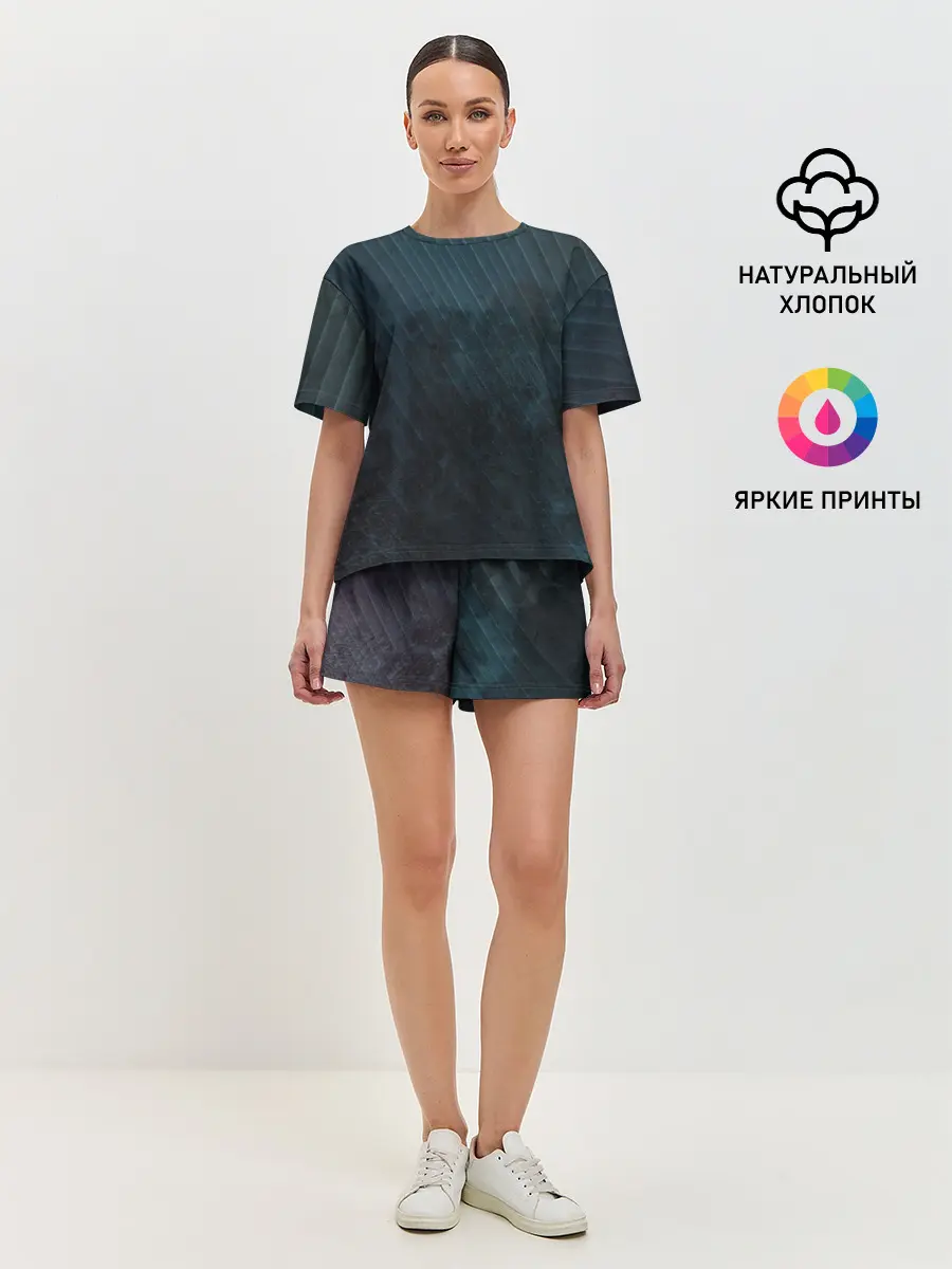 Женская пижама с шортами / Dark Texture
