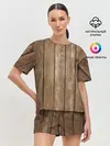 Женская пижама с шортами / Texture. Wood