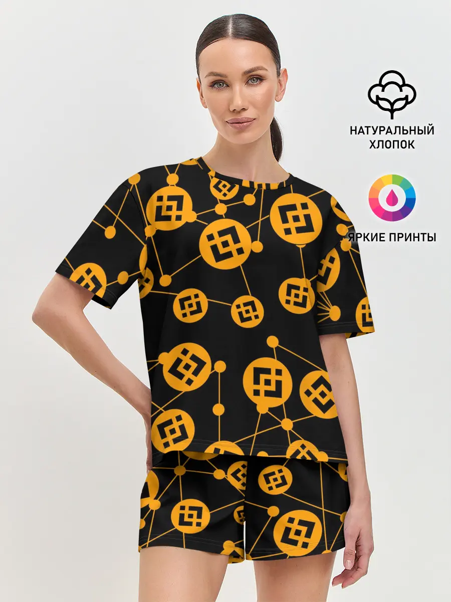 Женская пижама с шортами / BINANCE / БИНАНС / УЗОР