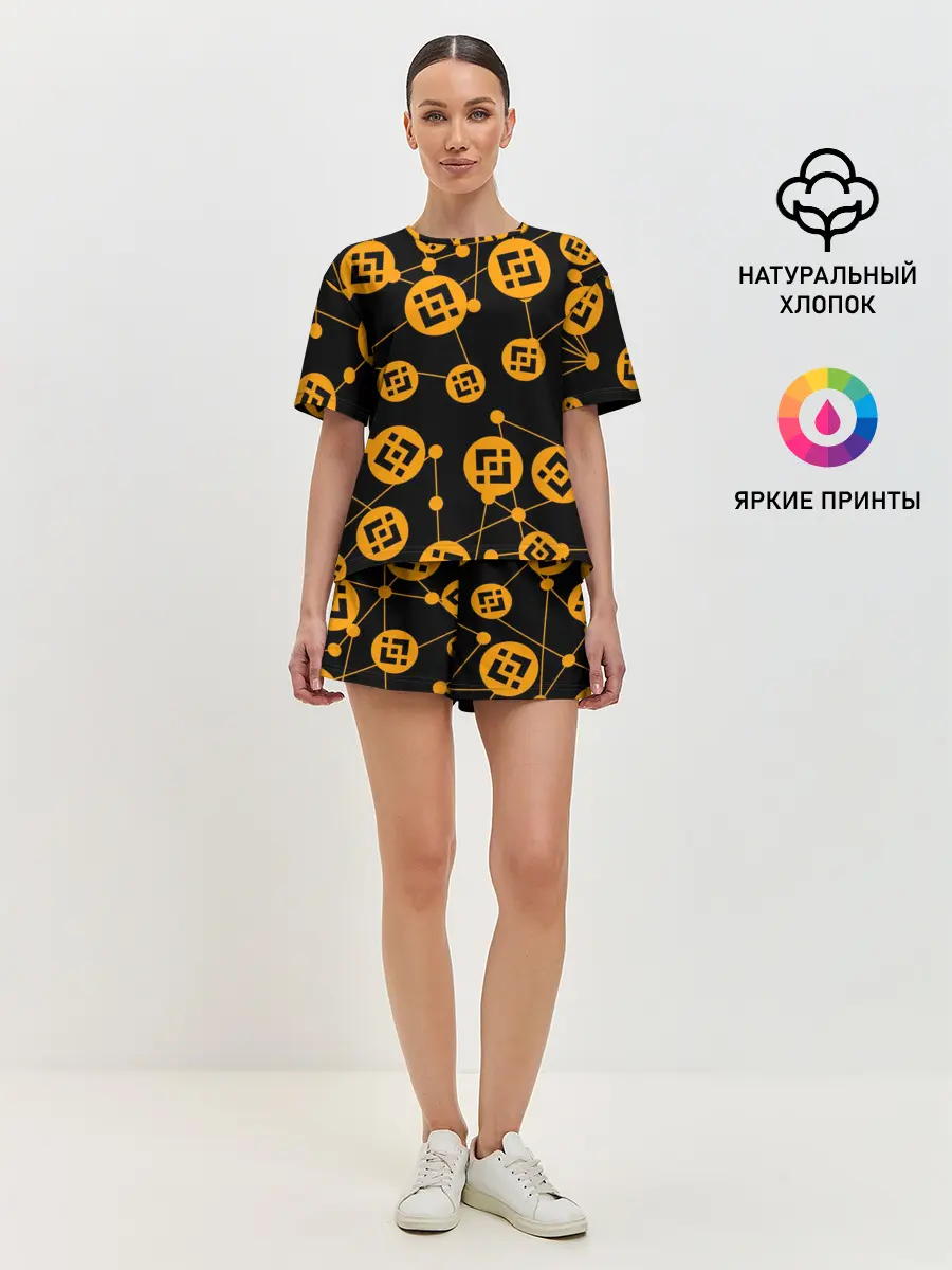 Женская пижама с шортами / BINANCE / БИНАНС / УЗОР