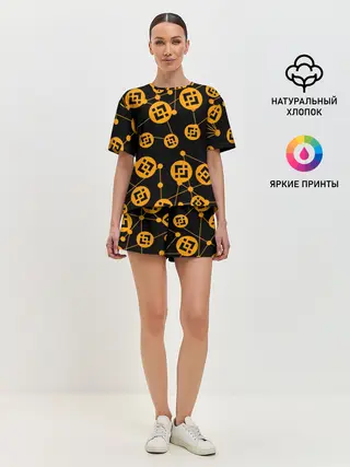 Женская пижама с шортами / BINANCE / БИНАНС / УЗОР